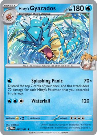 Misty's Gyarados 049 - Reverse Holofoil SV10 Destined Rivals - Rare