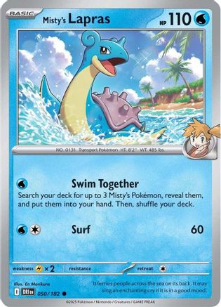 Misty's Lapras 050 - Reverse Holofoil SV10 Destined Rivals - Common