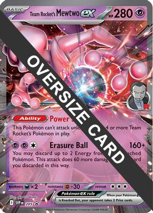 Team Rocket's Mewtwo ex 205 - Holofoil Jumbo Cards - Promo
