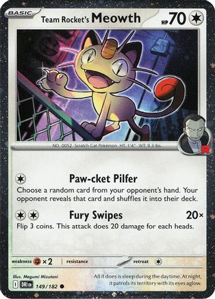 Team Rocket's Meowth (Cosmos Holo) 149 - Holofoil Miscellaneous Cards & Products - Common