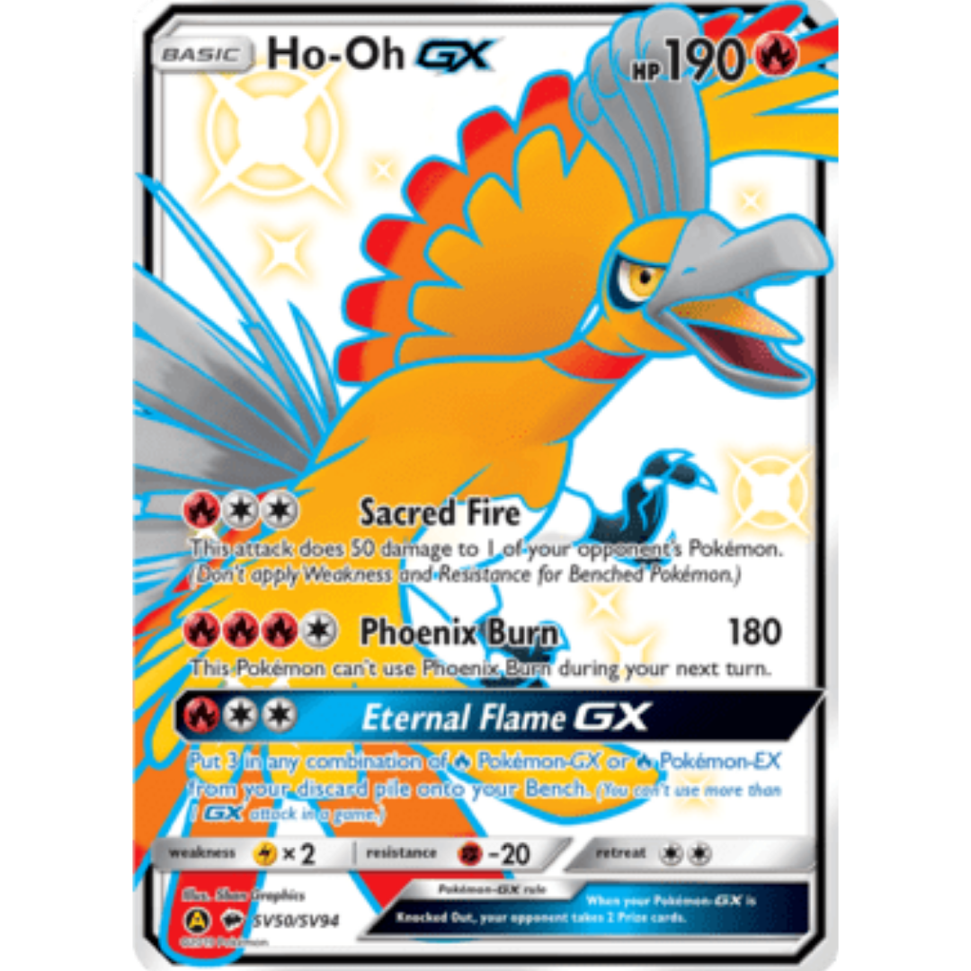 Ho-Oh GX SV50/SV94 - Holofoil Hidden Fates Shiny Vault - Shiny Holo Rare