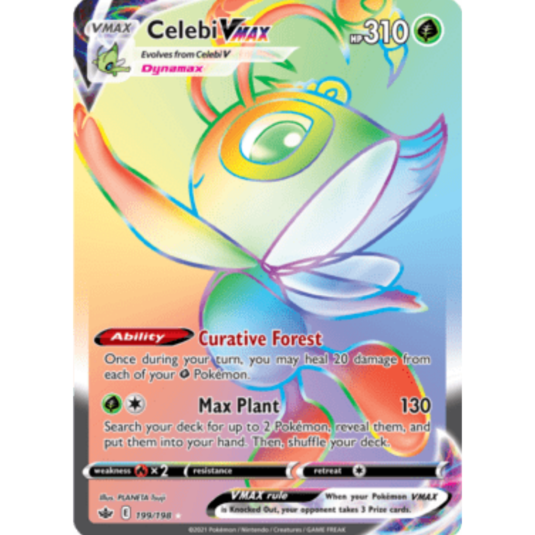 Celebi VMAX (Secret) 199 - Holofoil SWSH06 Chilling Reign - Secret Rare