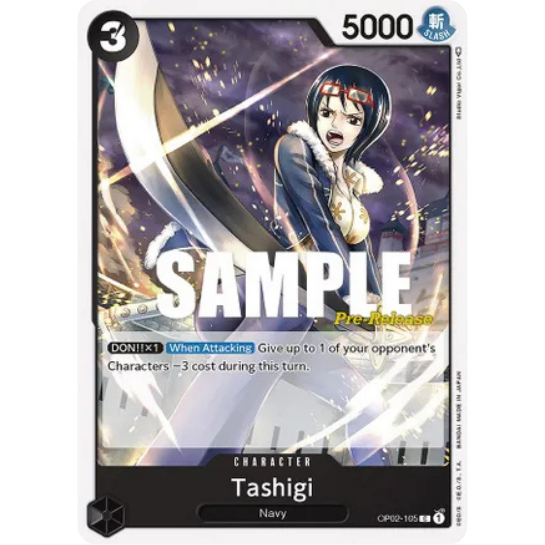 Tashigi (OP02-105) - Paramount War Pre-Release Cards
