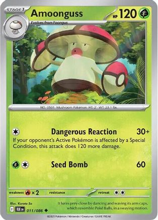 Amoonguss 011 - Reverse Holofoil SV Black Bolt - Uncommon