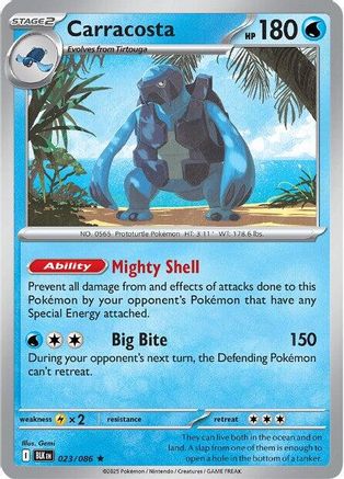 Carracosta 023 - Holofoil SV Black Bolt - Rare