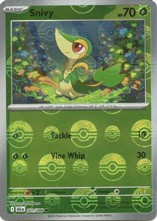 Snivy (Poke Ball Pattern) 001 - Holofoil SV Black Bolt - Common