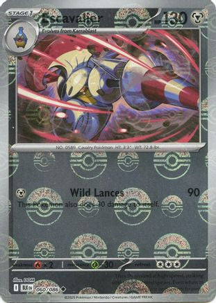 Escavalier (Poke Ball Pattern) 060 - Holofoil SV Black Bolt - Common