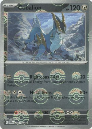 Cobalion (Poke Ball Pattern) 066 - Holofoil SV Black Bolt - Rare