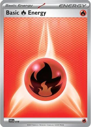 Basic Fire Energy 018 - Reverse Holofoil SVE Scarlet & Violet Energies - Common
