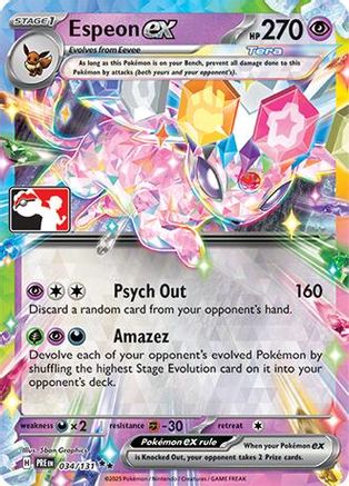 Espeon ex 034/131 - Holofoil Prize Pack Series Cards - Double Rare