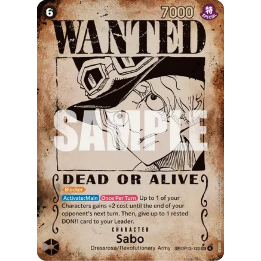 Sabo (120) (Wanted Poster) (OP13-120) - Carrying On His Will Foil
