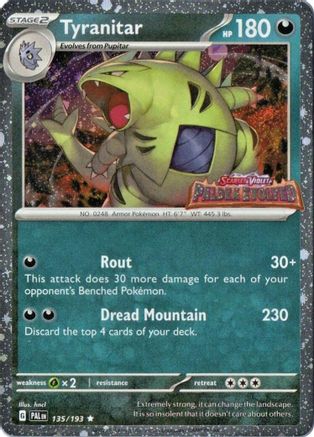 Tyranitar (Paldea Evolved Stamp) 135 - Holofoil Miscellaneous Cards & Products - Promo
