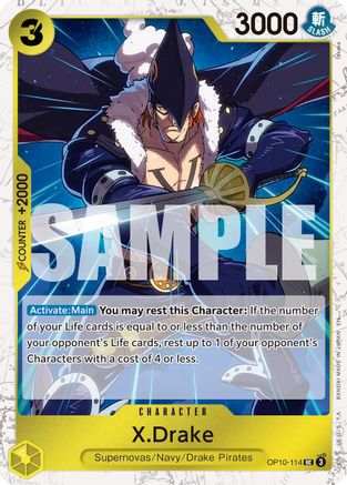 X.Drake (Pirate Foil) (OP10-114) - Premium Booster -The Best- Vol. 2 Foil