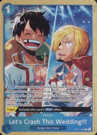Let's Crash This Wedding!!! (OP11-060) - One Piece Promotion Cards Foil