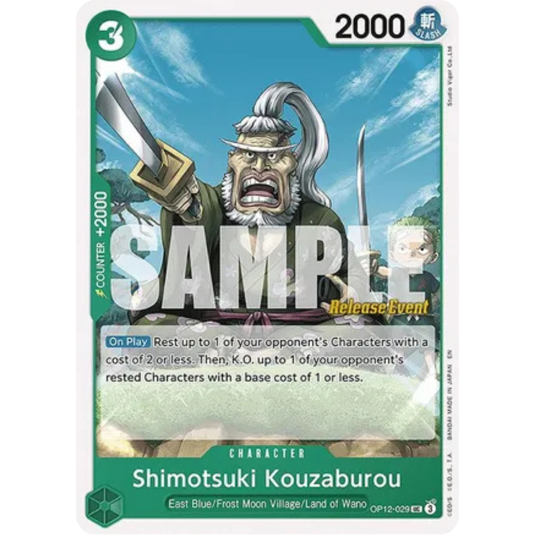 Shimotsuki Kouzaburou (OP12-029) - Legacy of the Master Release Event Cards