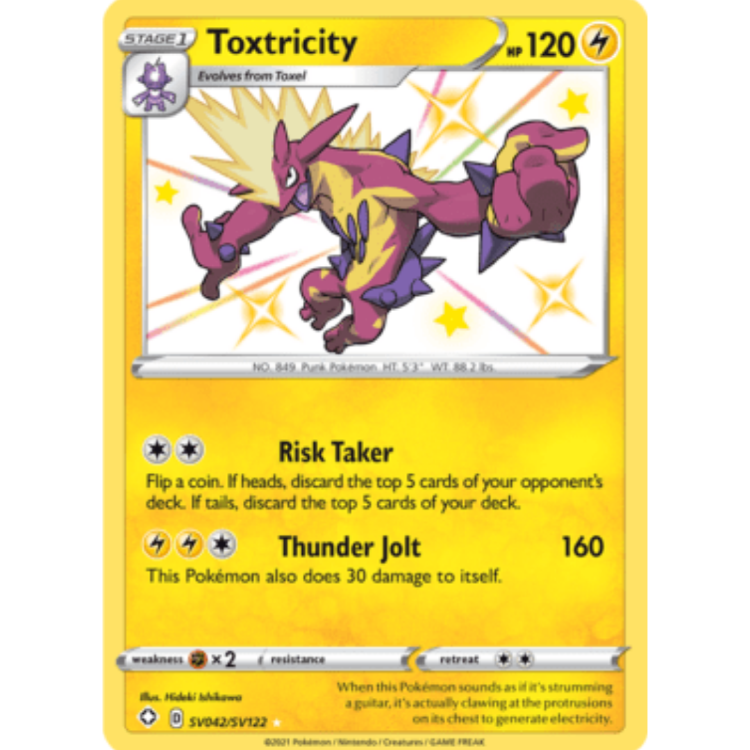 Toxtricity SV042 - Holofoil Shining Fates Shiny Vault - Shiny Holo Rare