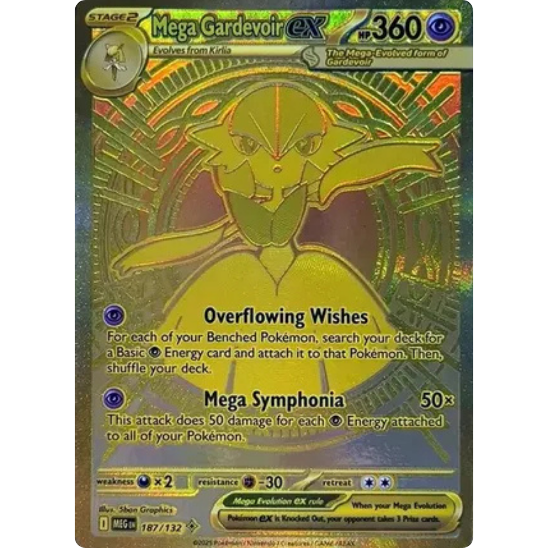 Mega Gardevoir ex 187/132 - Holofoil ME01 Mega Evolution - Mega Hyper Rare