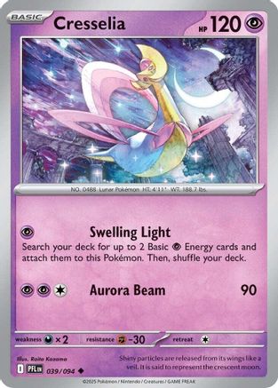 Cresselia 039 - Reverse Holofoil ME02 Phantasmal Flames - Uncommon