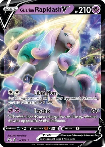 Galarian Rapidash V - SWSH111 - Holofoil Jumbo Cards - Promo