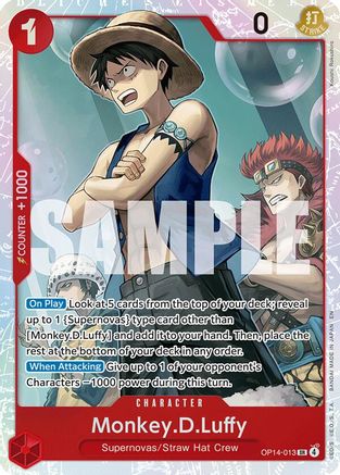 Monkey.D.Luffy (OP14-013) - The Azure Sea's Seven Foil