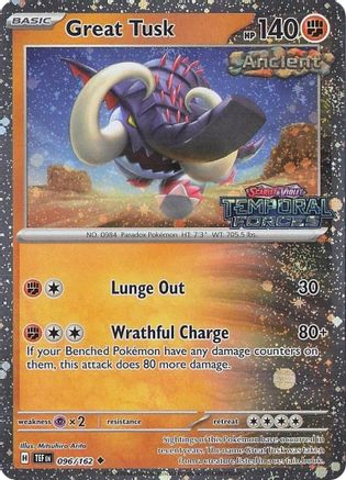Great Tusk 096/162 - Holofoil Miscellaneous Cards & Products - Uncommon