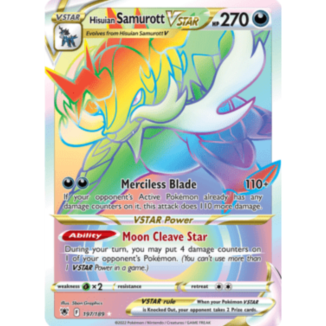 Hisuian Samurott VSTAR (Secret) 197 - Holofoil SWSH10 Astral Radiance - Secret Rare