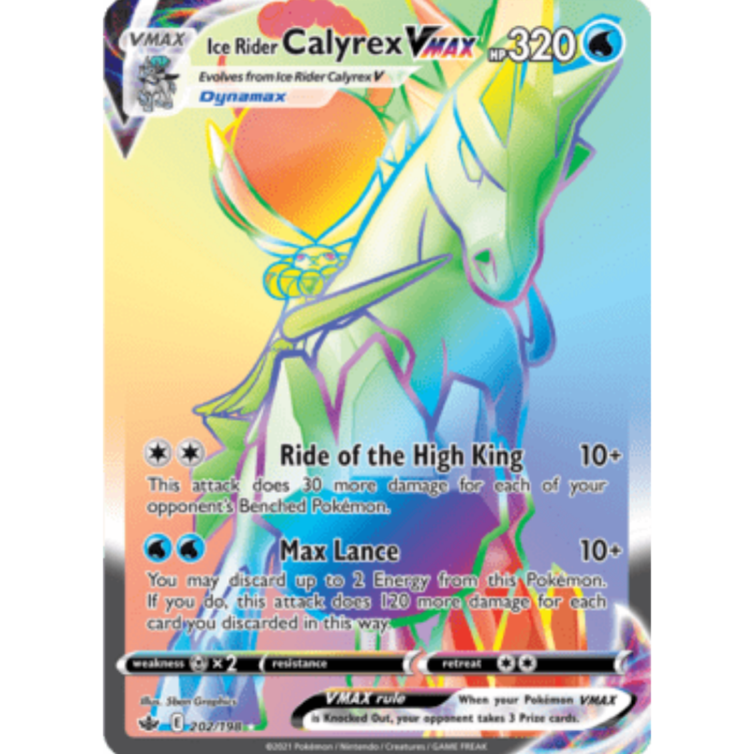 Ice Rider Calyrex VMAX (Secret)/198 - Holofoil SWSH06 Chilling Reign - Secret Rare