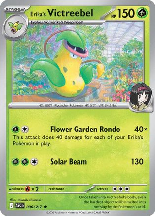 Erika's Victreebel 006 - Holofoil ME Ascended Heroes - Rare