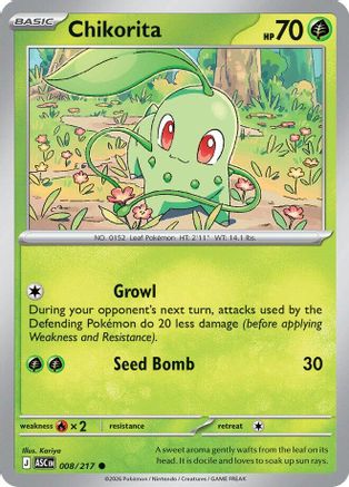 Chikorita 008 - Reverse Holofoil ME Ascended Heroes - Common