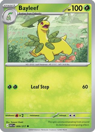 Bayleef 009 - Reverse Holofoil ME Ascended Heroes - Uncommon