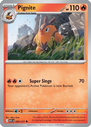 Pignite 030 - Reverse Holofoil ME Ascended Heroes - Uncommon