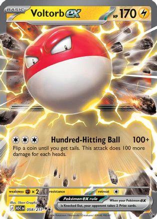 Voltorb ex 058 - Holofoil ME Ascended Heroes - Double Rare