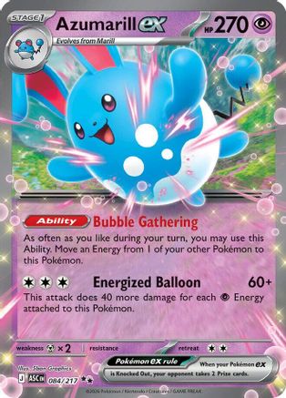 Azumarill ex 084 - Holofoil ME Ascended Heroes - Double Rare
