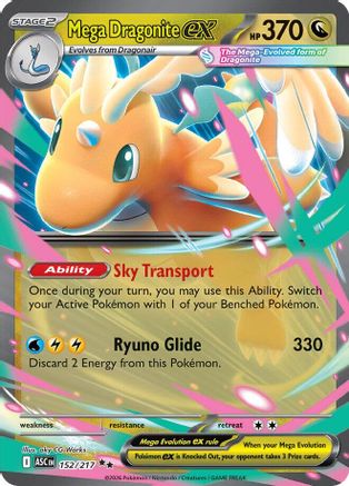 Mega Dragonite ex 152/217 - Holofoil ME Ascended Heroes - Double Rare