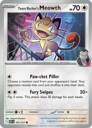 Team Rocket's Meowth 161 ME Ascended Heroes - Common