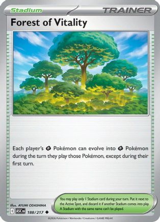 Forest of Vitality 188 - Reverse Holofoil ME Ascended Heroes - Uncommon