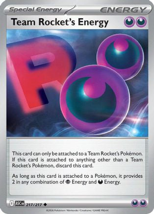 Team Rocket's Energy 217 - Reverse Holofoil ME Ascended Heroes - Uncommon