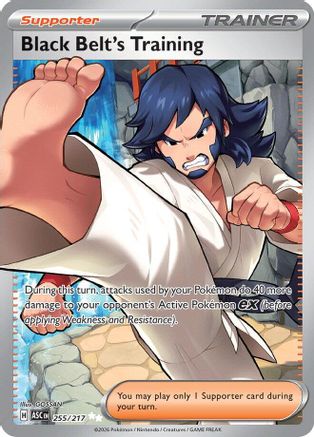 Black Belt's Training 255 - Holofoil ME Ascended Heroes - Ultra Rare