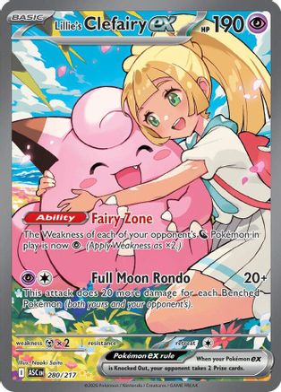 Lillie's Clefairy ex 280/217 - Holofoil ME Ascended Heroes - Special Illustration Rare