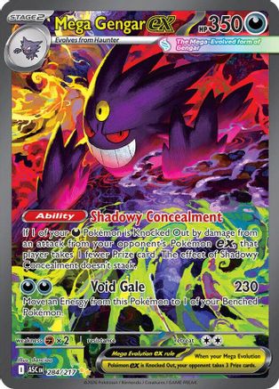 Mega Gengar ex 284/217 - Holofoil ME Ascended Heroes - Special Illustration Rare