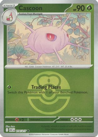 Cascoon (Love Ball) 014 - Reverse Holofoil ME Ascended Heroes - Common