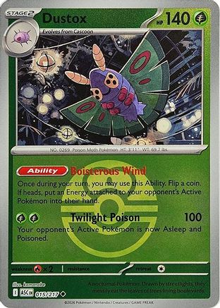 Dustox 015/217 - Reverse Holofoil ME Ascended Heroes - Uncommon