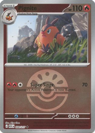 Pignite (Friend Ball) 030 - Reverse Holofoil ME Ascended Heroes - Uncommon