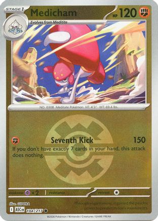 Medicham 104/217 - Reverse Holofoil ME Ascended Heroes - Common