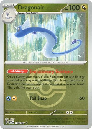 Dragonair (Love Ball) 151 - Reverse Holofoil ME Ascended Heroes - Uncommon