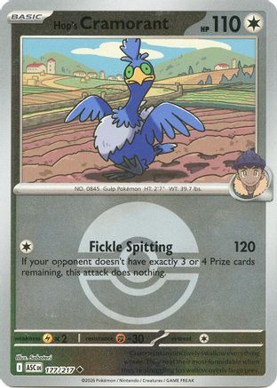 Hop's Cramorant (Poke Ball) 177 - Reverse Holofoil ME Ascended Heroes - Uncommon