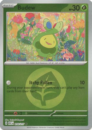 Budew 016/217 - Reverse Holofoil ME Ascended Heroes - Common