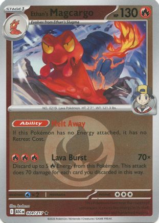 Ethan's Magcargo 024/217 - Reverse Holofoil ME Ascended Heroes - Rare