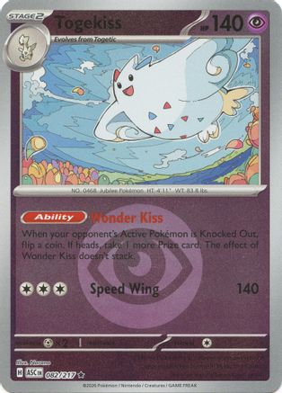 Togekiss 082/217 - Reverse Holofoil ME Ascended Heroes - Rare
