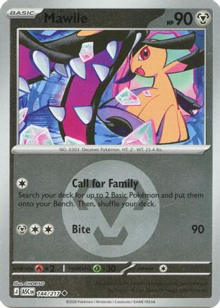 Mawile 144/217 - Reverse Holofoil ME Ascended Heroes - Uncommon